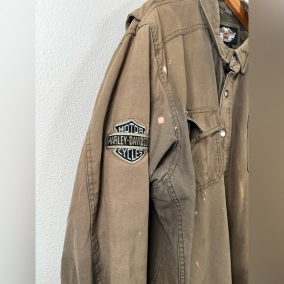 Harley-Davidson Men's Olive Military style Jacket size XL - Picture 3 of 9